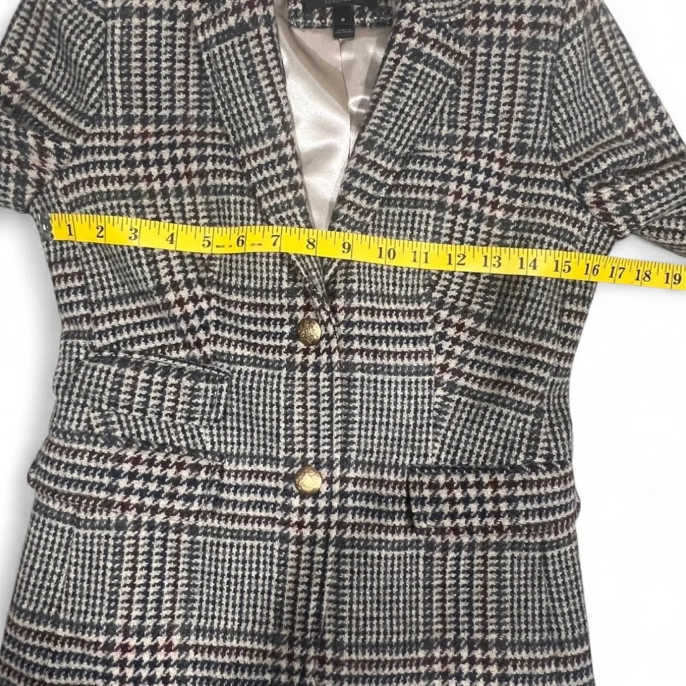 J. Crew Schoolboy Blazer in Houndstooth Tweed Size 0. 100% wool - Picture 10 of 13
